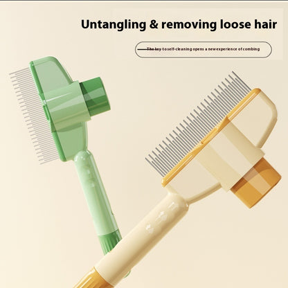 Professional Cat Pet Needled Comb With Release Button