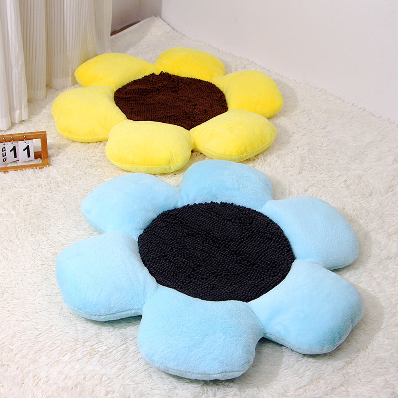 Round Flower Pet Warm Plush Nest
