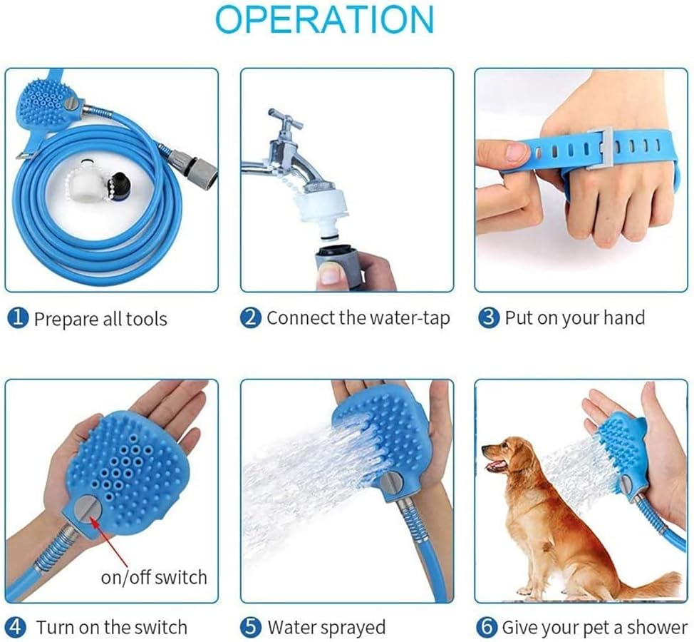 Outdoor Silicone Pet Bathing Shower Brush