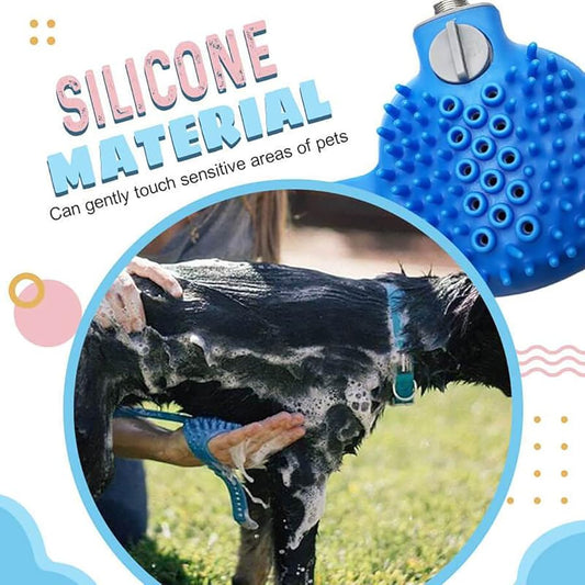 Outdoor Silicone Pet Bathing Shower Brush