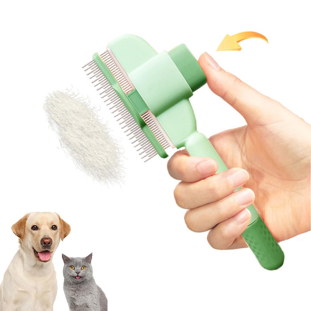 Professional Cat Pet Needled Comb With Release Button