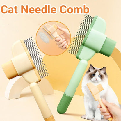 Professional Cat Pet Needled Comb With Release Button